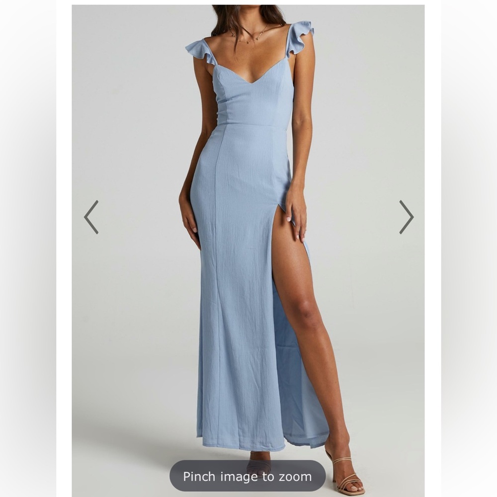 blue prom dress or wedding guest dress